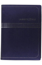 SAINTE BIBLE SEGOND 1910 COUVERTURE VINYL BLEU MARINE EMBOSSAGE ARGENT) - COLLECTIF - NC
