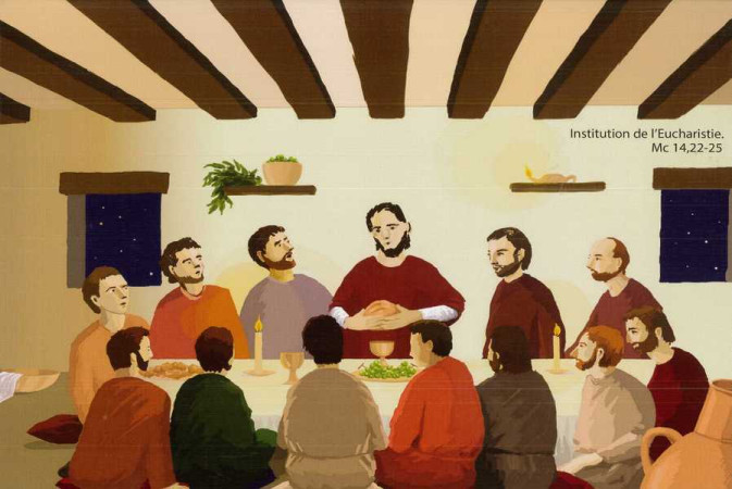 PUZZLE 160 PIECES - L-INSTITUTION DE L-EUCHARISTIE - Cyrille GUERIN - MADE FOR KTO