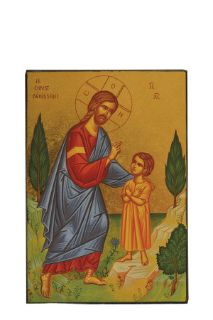 ICONE LE CHRIST BENISSANT / 9.6*13.7 CMS -   - CLEMENCES