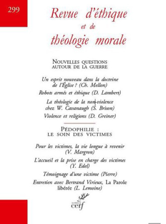 REVUE D-ETHIQUE ET DE THEOLOGIE MORALE 301 -  Collectif SNPLS - CERF