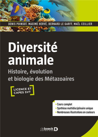 DIVERSITE ANIMALE - POINSOT DENIS - DE BOECK SUP