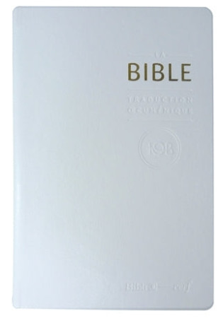 BIBLE TOB SIMILICUIR BLANC NOTES ESSENTIELLES TRANCHE OR ETUI -  Collectif - BIBLI O