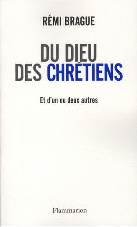 DU DIEU DES CHRETIENS ET D'UN OU DEUX AUTRE S - BRAGUE REMI - FLAMMARION
