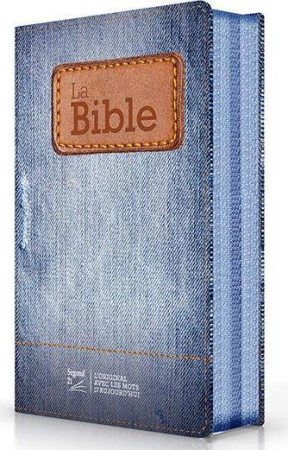 BIBLE SEGOND 21 COMPACTE (PREMIUM STYLE) TOILEE MOTIF JEANS - COUVERTURE SOUPLE, AVEC FERMETURE ECLA - SEGOND 21 - MAISON BIBLE