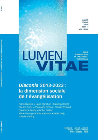 LUMEN VITAE - JANV, FEV, MARS 2023-1 VOL. LXXVIII - ROUTHIER GILLES - NC