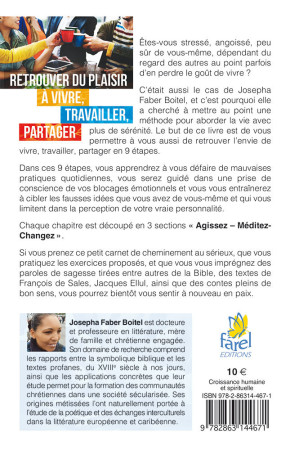RETROUVER DU PLAISIR A VIVRE, TRAVAILLER, PARTAGER - Josépha Faber Boitel - FAREL