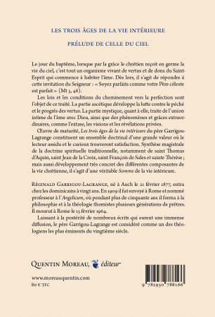 TROIS AGES DE LA VIE INTERIEURE (LES) - Réginald Garrigou-Lagrange - QUENTIN MOREAU