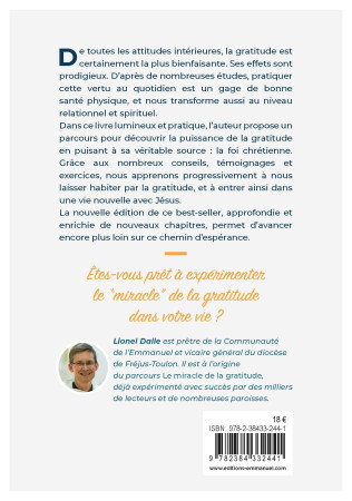 Le miracle de la gratitude - Lionel Dalle - EMMANUEL