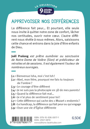 9 jours pour apprivoiser nos différences - Joël Pralong - BEATITUDES